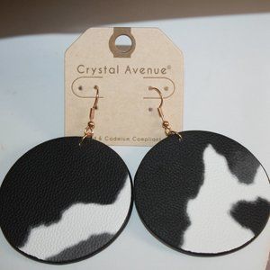 Black & white Cow print Western Earrings